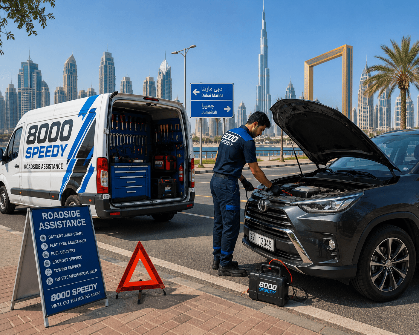 Stuck on the Road? Call 800 Speedy for 24/7 Roadside Help in Dubai